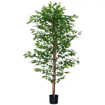 Netto Marken-Discount HOMCOM Künstliche Ficus-Pflanze PEVA, Metall Angebot