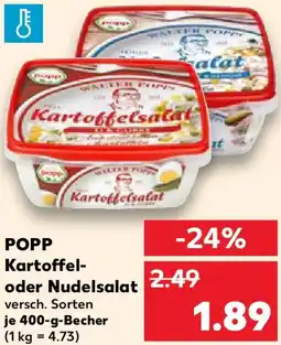 Kaufland POPP Kartoffel oder Nudelsalat Angebot