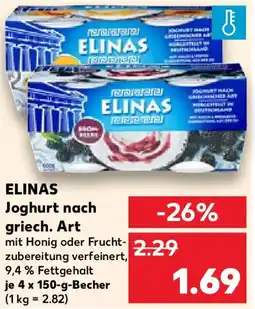 Kaufland ELINAS Joghurt nach griech. Art Angebot