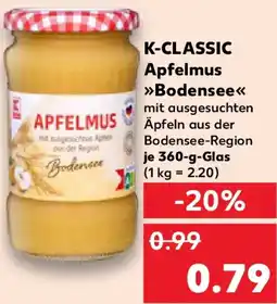 Kaufland K-CLASSIC Apfelmus Bodensee Angebot