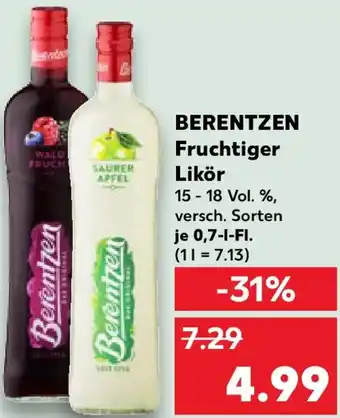 Kaufland BERENTZEN Fruchtiger Likör Angebot