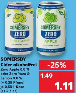 Kaufland SOMERSBY Cider alkoholfrei Angebot