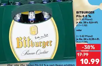 Kaufland BITBURGER Pils 0.0 % Angebot