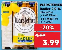 Kaufland WARSTEINER Radler 0,0 % Angebot