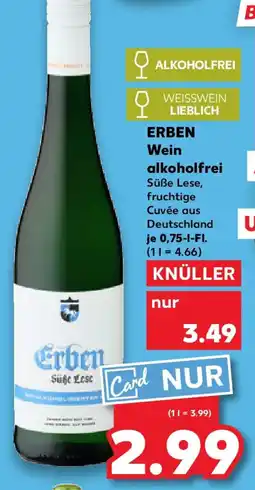 Kaufland ERBEN Wein alkoholfrei Angebot