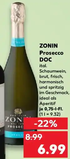 Kaufland ZONIN Prosecco DOC Angebot