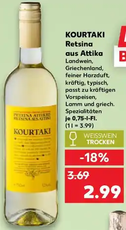 Kaufland KOURTAKI Retsina aus Attika Angebot
