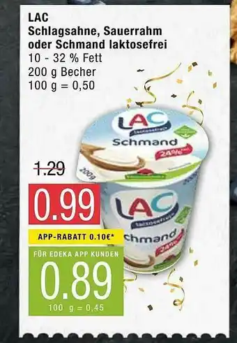Marktkauf Lac Schlagsahne, Sauerrahm Oder Schmand Laktosefrei Angebot