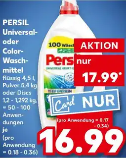 Kaufland PERSIL Universal oder Color Waschmittel Angebot