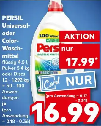 Kaufland PERSIL Universal oder Color Waschmittel Angebot