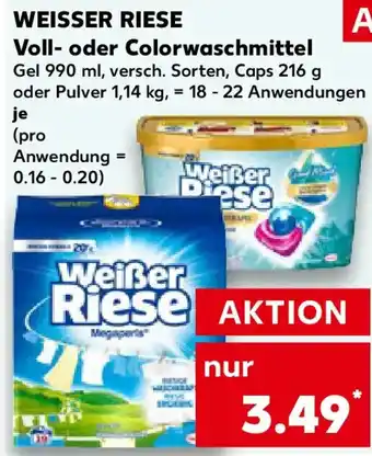 Kaufland WEISSER RIESE Voll- oder Colorwaschmittel Angebot