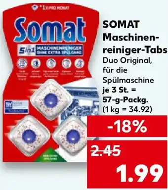 Kaufland SOMAT Maschinenreiniger-Tabs Angebot