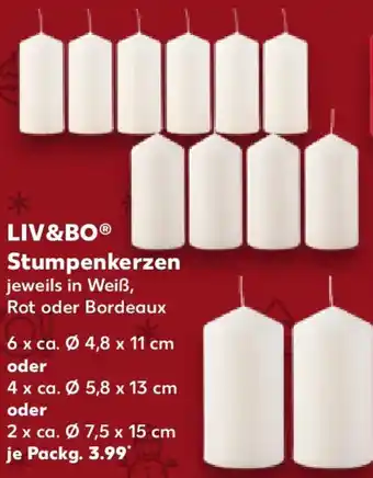 Kaufland LIV&BO Stumpenkerzen Angebot