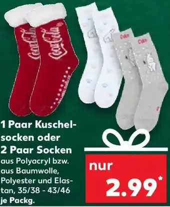 Kaufland 1 Paar Kuschelsocken oder 2 Paar Socken Angebot