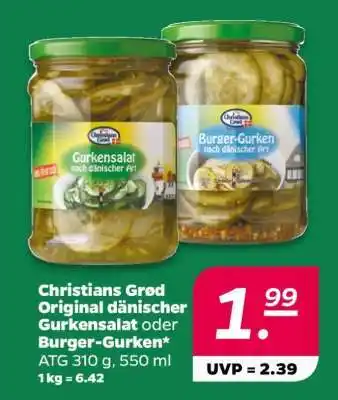 NETTO Christians Grød Original dänischer Gurkensalat oder Burger-Gurken Angebot