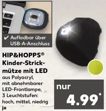 Kaufland HIP&HOPPS Kinder-Strickmütze mit LED Angebot