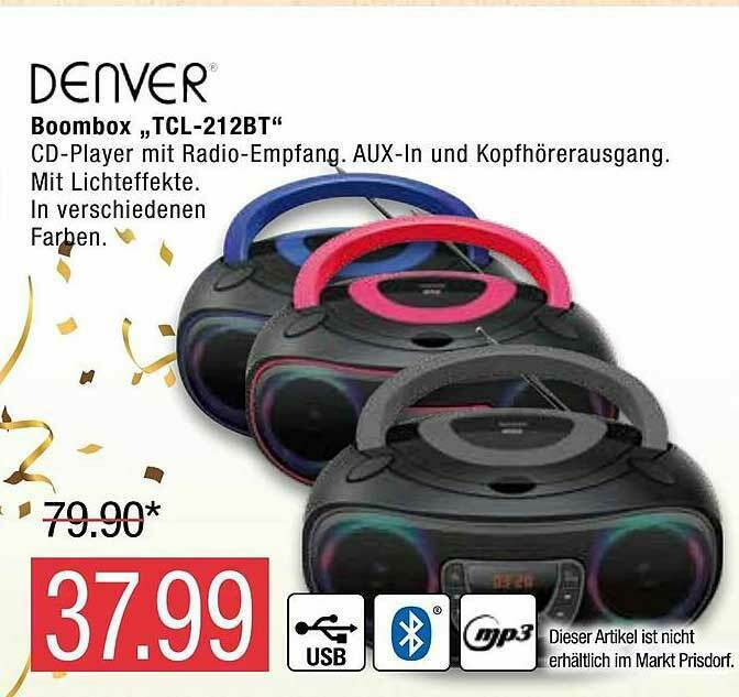 Denver Boombox „tcl212bt“ Angebot bei Marktkauf