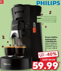 Kaufland PHILIPS Senseo Kaffeepadmaschine CSA230/69 Angebot