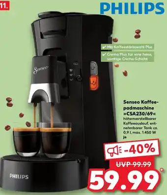 Kaufland PHILIPS Senseo Kaffeepadmaschine CSA230/69 Angebot