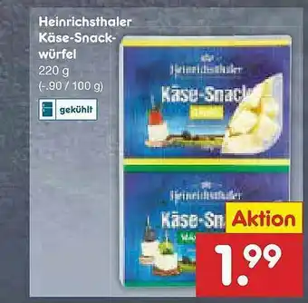 Netto Marken-Discount Heinrichsthaler Käse-snackwürfel Angebot