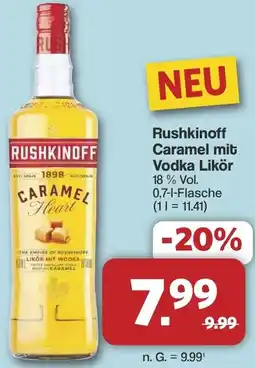 Famila Nord West Rushkinoff Caramel mit Vodka Likör Angebot