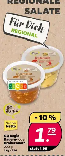 NETTO Go regio bauern- oder broilersalat Angebot