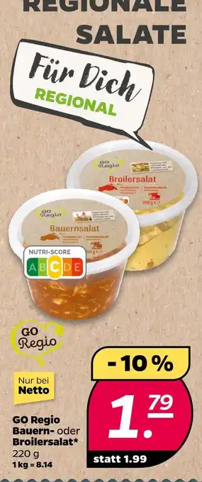 NETTO Go regio bauern- oder broilersalat Angebot