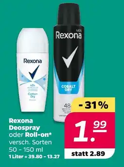 NETTO Rexona deospray oder roll-on Angebot