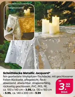 NETTO Schnittdecke metallic jacquard Angebot