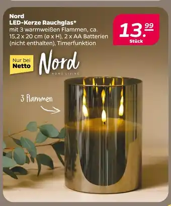 NETTO Nord led-kerze rauchglas Angebot