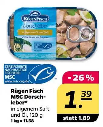 NETTO Rügen fisch msc dorschleber Angebot