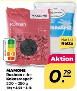 NETTO Mamone rosinen oder kokosraspel Angebot
