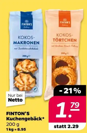 NETTO Finton's bakery kuchengebäck Angebot