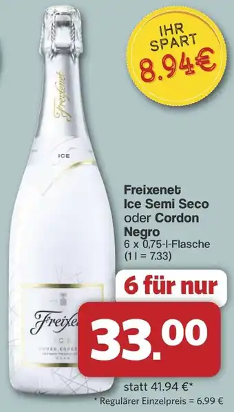 Famila Nord West Freixenet Ice Semi Seco oder Cordon Negro Angebot