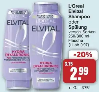 Famila Nord West L'Oreal Elvital Shampoo oder Spülung Angebot