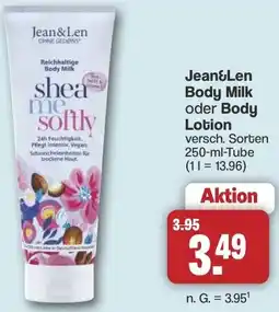 Famila Nord West Jean&Len Body Milk oder Body Lotion Angebot