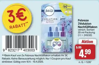 Famila Nord West Febreze 3Volution Nachfüllflakon Angebot