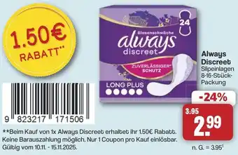 Famila Nord West Always Discreet Slipeinlagen Angebot