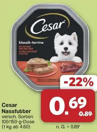 Famila Nord West Cesar Nassfutter Angebot