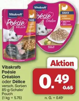 Famila Nord West Vitakraft Poésie Création oder Délice Angebot