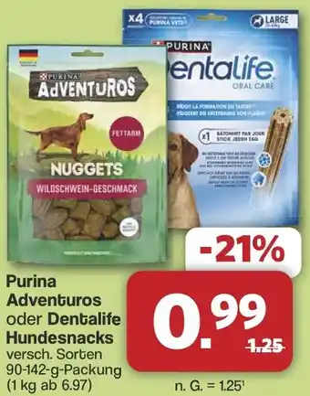 Famila Nord West Purina Adventuros oder Dentalife Hundesnacks Angebot