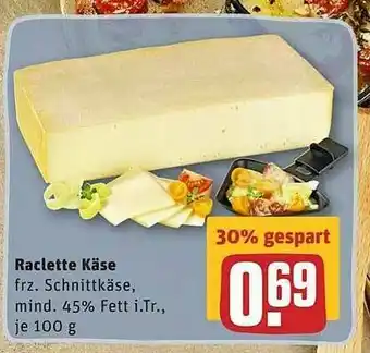 REWE Raclette Käse Angebot