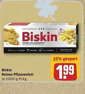 REWE Biskin Reines Pflanzenfett Angebot