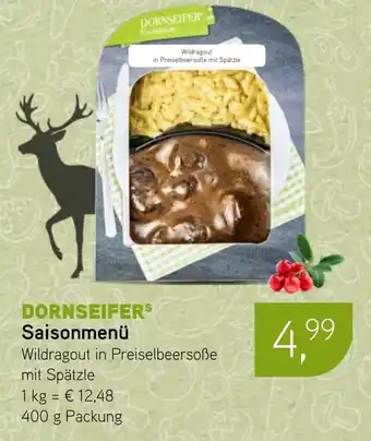 Dornseifer DORNSEIFERS Saisonmenü Angebot