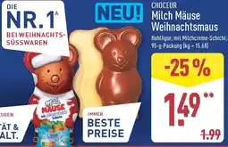 Aldi Nord CHOCEUR Milch Mäuse Weihnachtsmaus Angebot