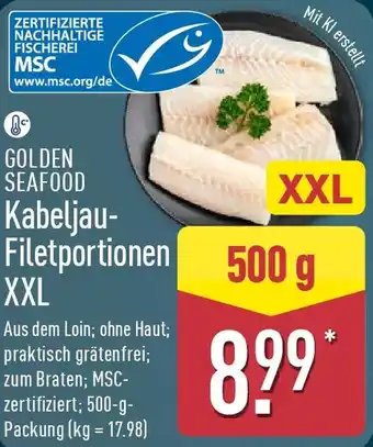 Aldi Nord GOLDEN SEAFOOD Kabeljau Filetportionen XXL Angebot