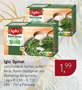 Dornseifer Iglo Spinat Angebot