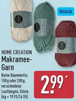 Aldi Nord HOME CREATION Makramee Garn Angebot