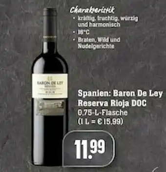 Scheck-in-Center Spanien: Baron De Ley Reserva Rioja Doc Angebot