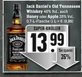 Scheck-in-Center Jack Daniel's Old Tennessee Whiskey Auch Honey Oder Apple Angebot